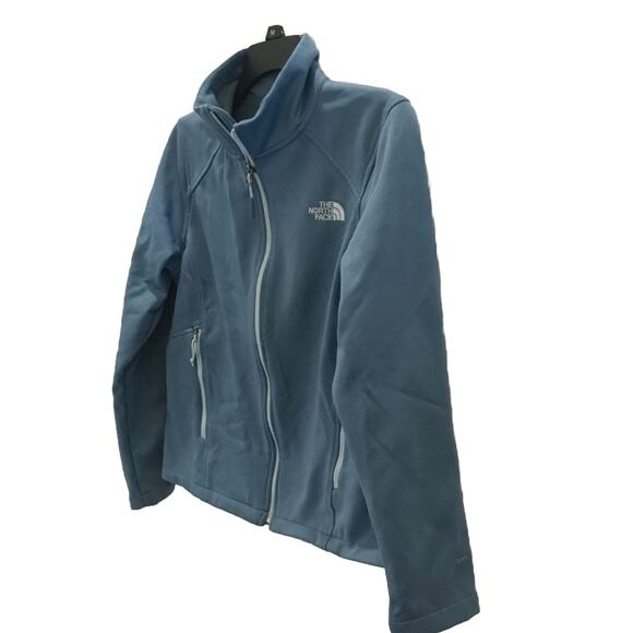NORTH FACE Women’s (M) Blue Jacket Size Medium Lines Full Zip Shell Activewear - Picture 2 of 5